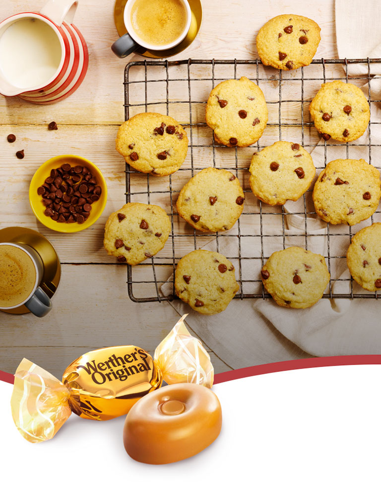 Salted caramel choc chip cookies Werther’s Originals